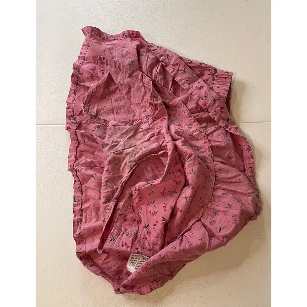 GAP Kids Girls Pink Floral Skort Size XL Tiered Ruffles Lightweight‎ Cottagecore